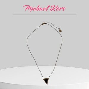 MICHAEL KORS triangle pendant necklace in Rose Gold